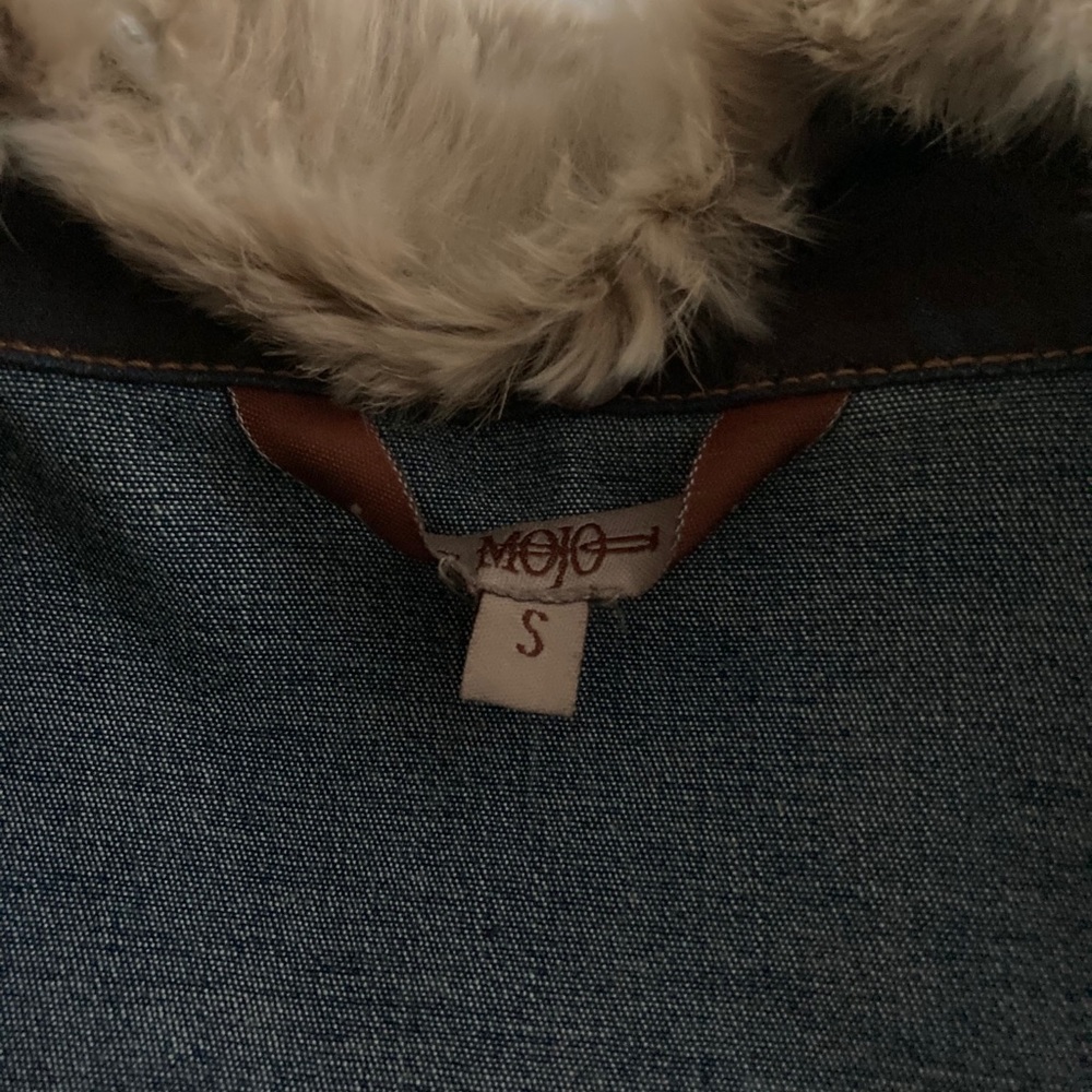 Denim jacket with Rabbit fur - Picture 5 of 5
